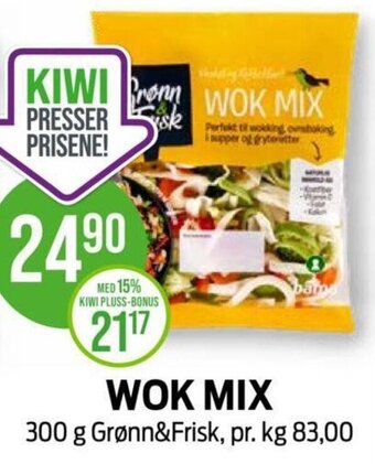 Kiwi WOK MIX 300 g Grønn&Frisk tilbud