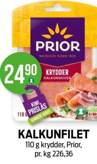 Kiwi KALKUNFILET 110 g krydder, Prior tilbud