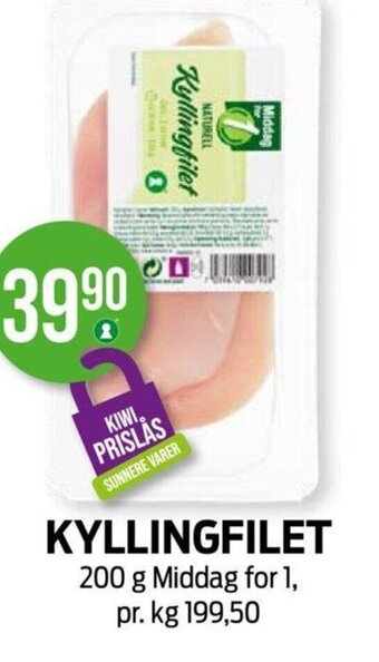 Kiwi KYLLINGFILET 200 g Middag for 1 tilbud