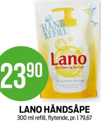 Kiwi LANO HÅNDSÅPE 300 ml refill, flytende tilbud