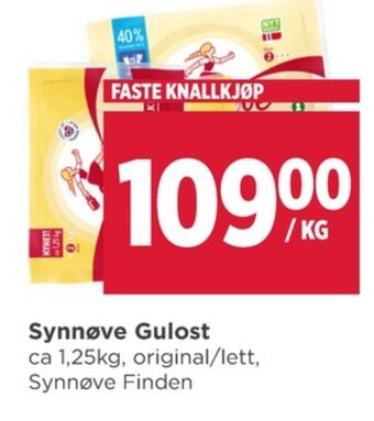Meny Synnøve finden ost tilbud