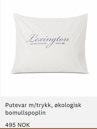 Putevar m/trykk, økologisk bomullspoplin