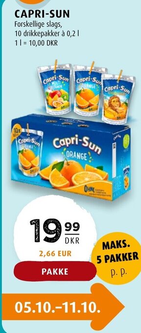 Scandinavian Park CAPRI-SUN tilbud