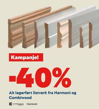 Maxbo Alt lagerført listverk fra Harmoni og Combiwood tilbud