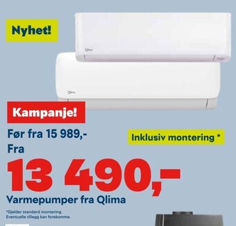 Maxbo Varmepumper fra Qlima tilbud