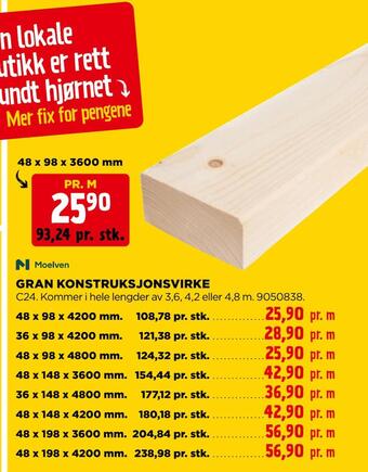 jem & fix Gran konstruksjonsvirke tilbud