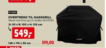 jem & fix Overtrekk til gassgrill tilbud