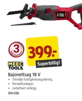 Jula Bajonettsag 18 V tilbud