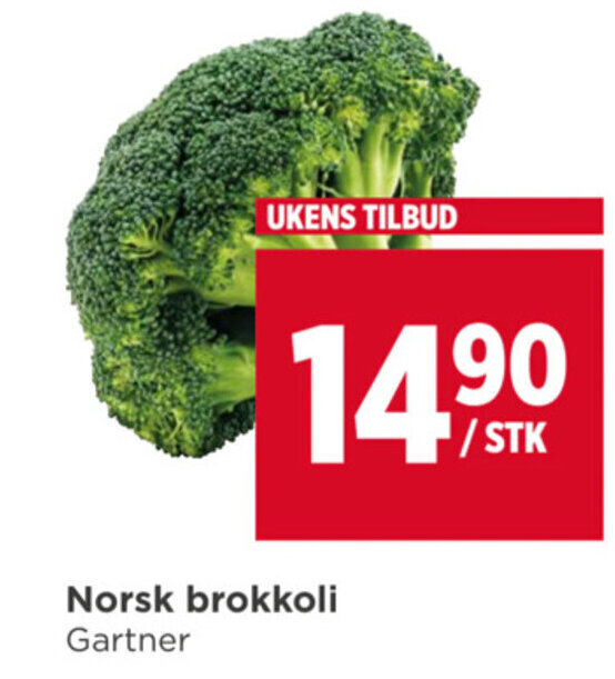 Meny Norsk brokkoli Gartner tilbud
