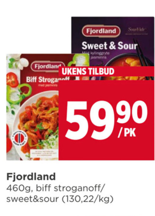 Meny Fjordland tilbud