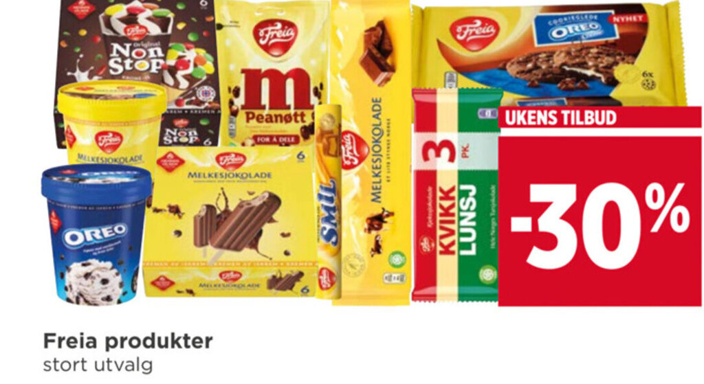 Meny Freia produkter stort utvalg tilbud