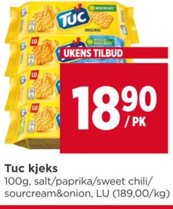 Meny Tuc kjeks tilbud