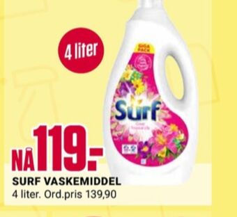 Europris Surf vaskemiddel-flytende tilbud
