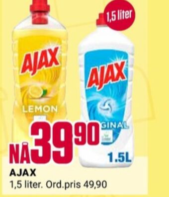 Europris Ajax rengjøringsmiddel tilbud