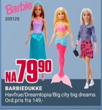 Europris Barbie dukke tilbud