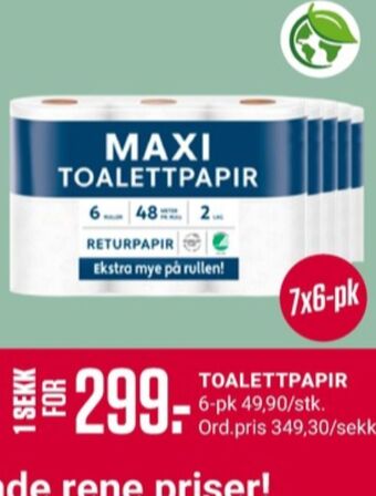 Europris Maxi toalettpapir tilbud
