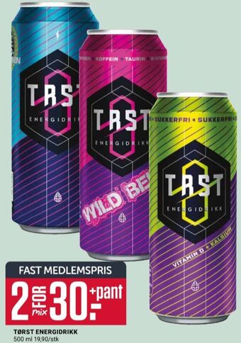 Europris Tørst energidrikk tilbud