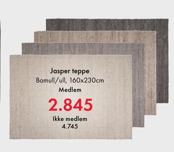 Fagmøbler Jasper teppe tilbud