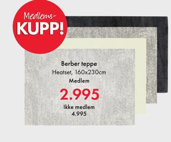 Fagmøbler Berber teppe tilbud