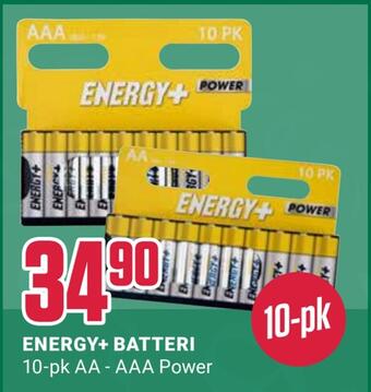 Europris Energy+ batteri tilbud