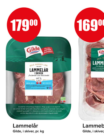 Spar Lammelår tilbud