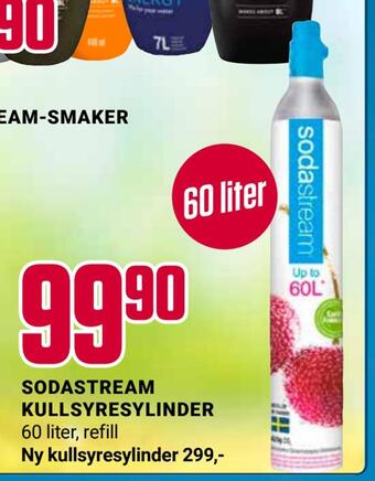Europris Sodastream kullsyresylinder tilbud