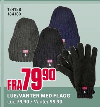 Europris Lue/vanter med flagg tilbud