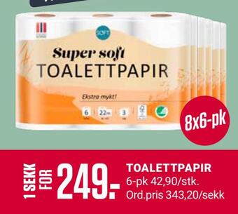 Europris Toalettpapir tilbud