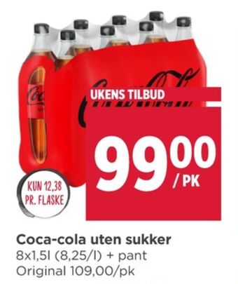 Meny Coca-cola zero brus tilbud