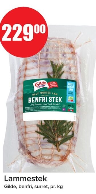Eurospar Gilde lammestek tilbud