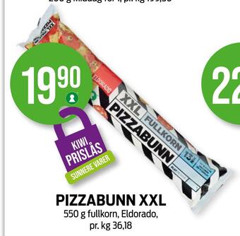 Kiwi Pizzabunn xxl tilbud