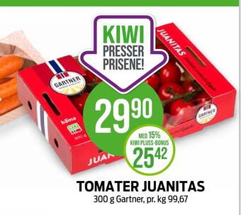 Kiwi Tomater juanitas tilbud