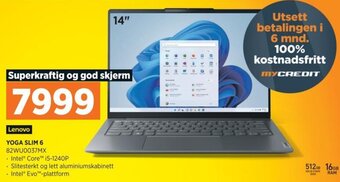 POWER Lenovo YOGA SLIM 6 82WU0037MX tilbud