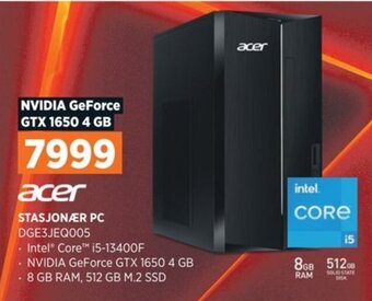 POWER acer STASJONÆR PC DGE3JEQ005 tilbud