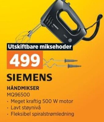 POWER SIEMENS HÅNDMIKSER MQ96500 tilbud