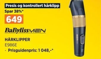 POWER HÅRKLIPPER E986E tilbud