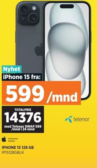 POWER IPHONE 15 128 GB IP15128GBLK tilbud