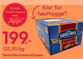 Gigaboks Swiss miss kakao 60 poser tilbud