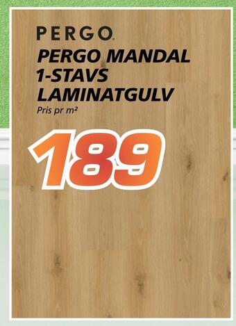 Coop Byggmix Pergo mandal 1-stavs laminatgulv tilbud