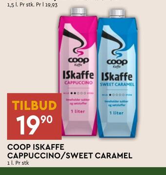 Coop Mega Coop iskaffe cappuccino/sweet caramel tilbud