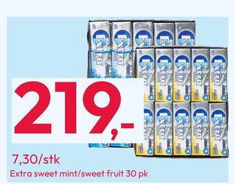 Gigaboks Extra sweet mint/sweet fruit 30 pk tilbud