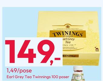 Gigaboks Earl grey tea twinnings 100 poser tilbud