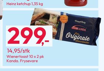 Wienertoast 10 x 2 pk kanda
