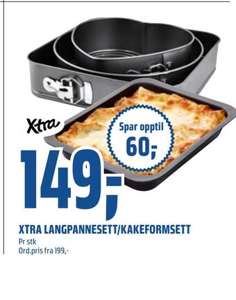 Coop Obs Xtra langpannesett/kakeformsett tilbud
