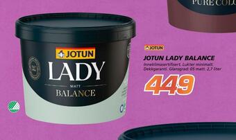 Coop Byggmix Jotun lady balance tilbud