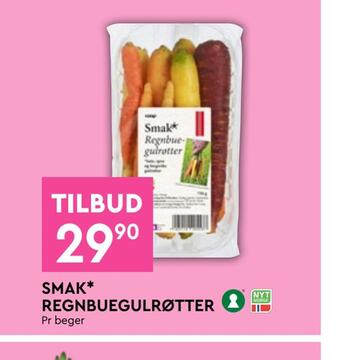 Coop Mega Smak* regnbuegulrøtter tilbud