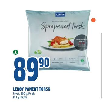Coop Obs Lerøy panert torsk tilbud