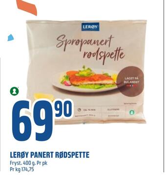 Coop Obs Lerøy panert rødspette tilbud