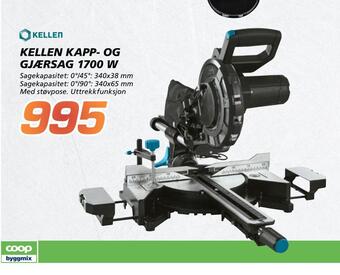 Coop Byggmix Kellen kapp- og gjærsag 1700 w tilbud