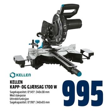 Obs Bygg Kellen kapp- og gjærsag 1700 w tilbud